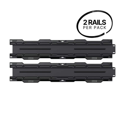 Two black BLAHST Modular Rails x 2 Pack wall rails shown side by side
