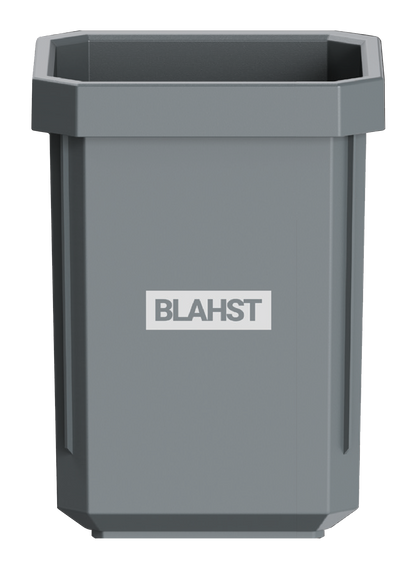 BLAHST wall mounted single storage tub shown on a white background