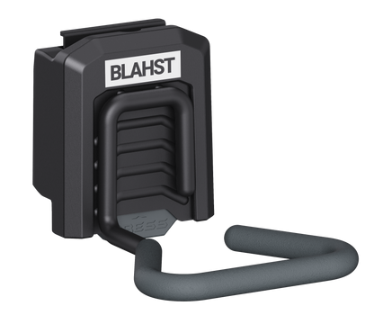 BLAHST wall mounted storage hook with a single curved looped arm