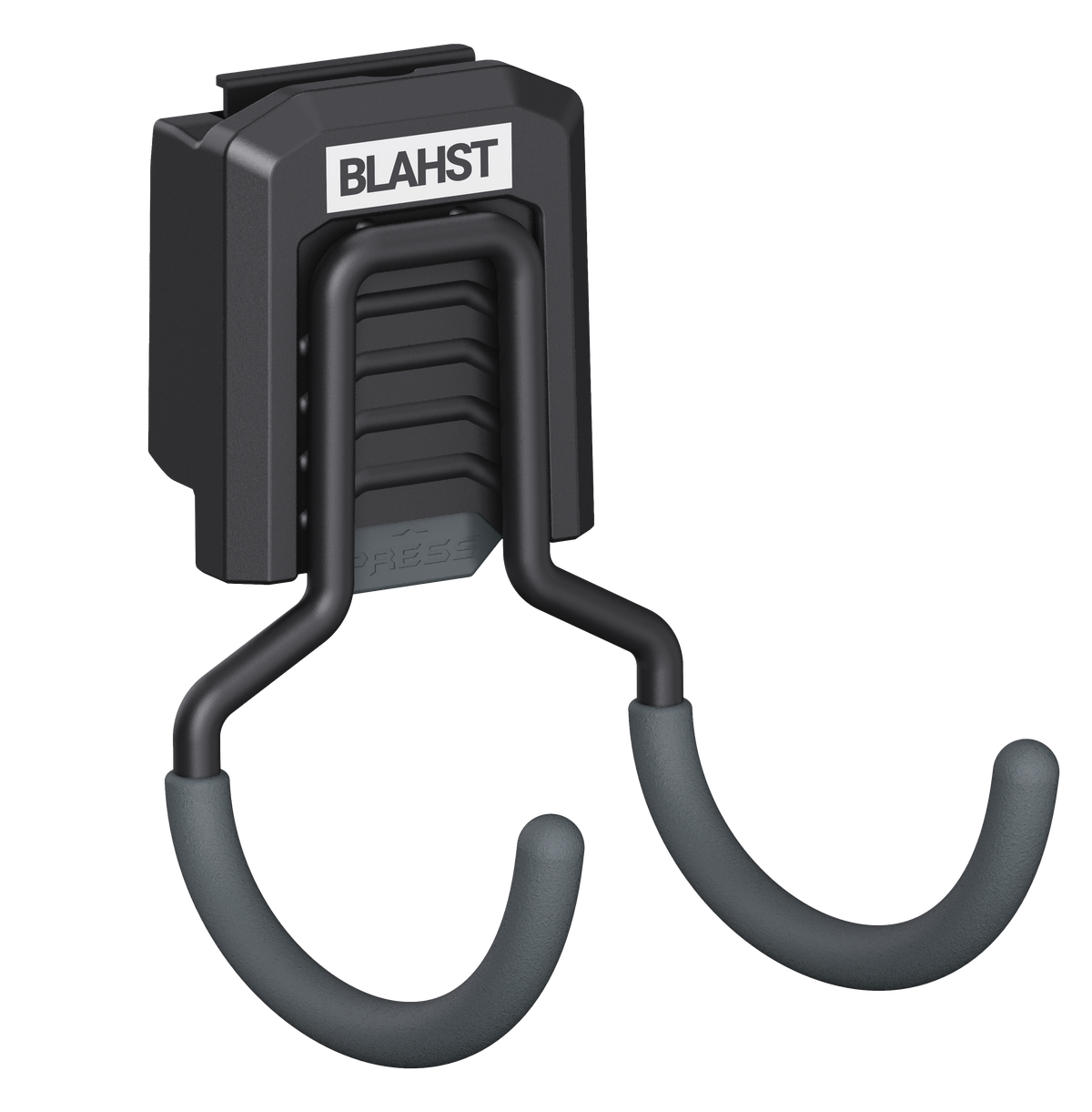 BLAHST wall mounted storage hook with two curved rounded arms