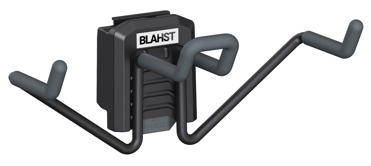 BLAHST wall mounted storage hook with two angled arms